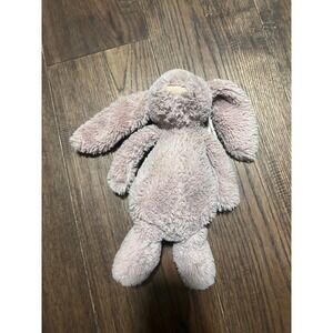 Jellycat Bashful Rosa Bunny Pink Sparkle Nose Floofy Bobtail Plush 12 inches